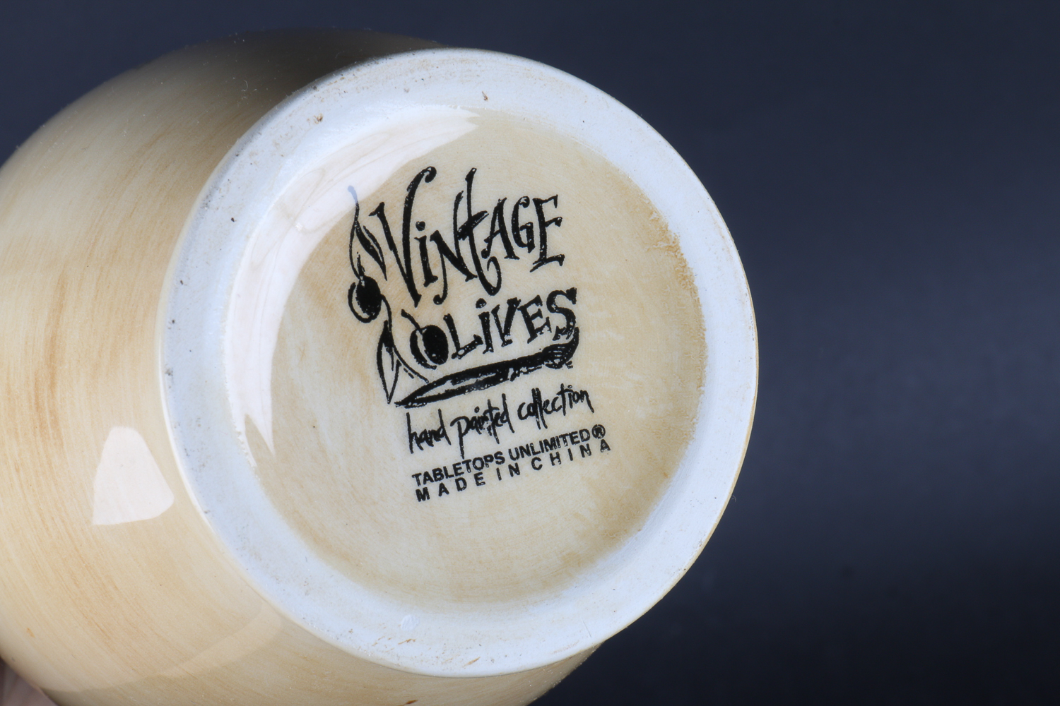 Hand-Painted Olive Oil Cruet and Dipping Bowl Set