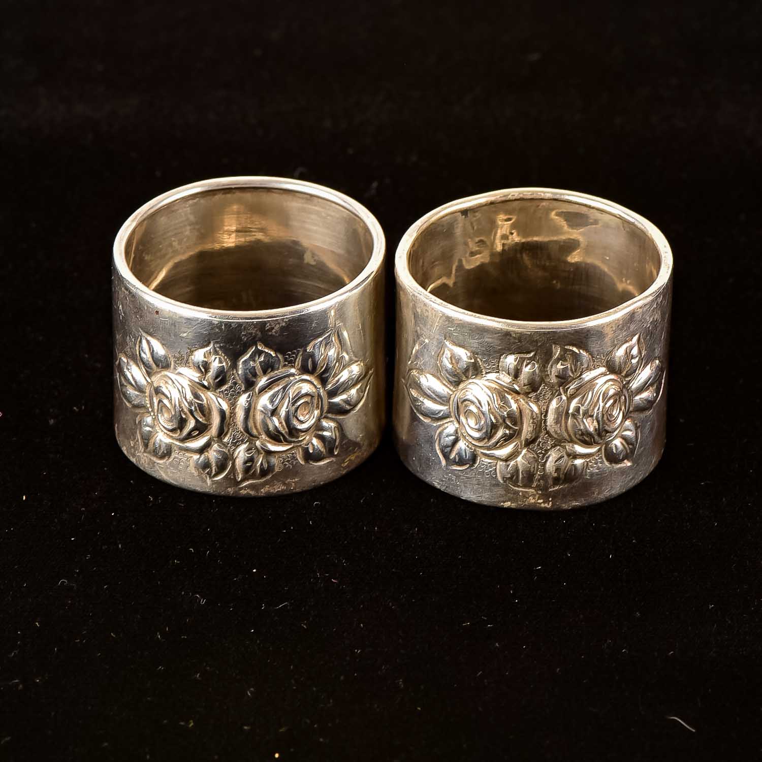 Pair of Vintage Silver-Tone Napkin Rings