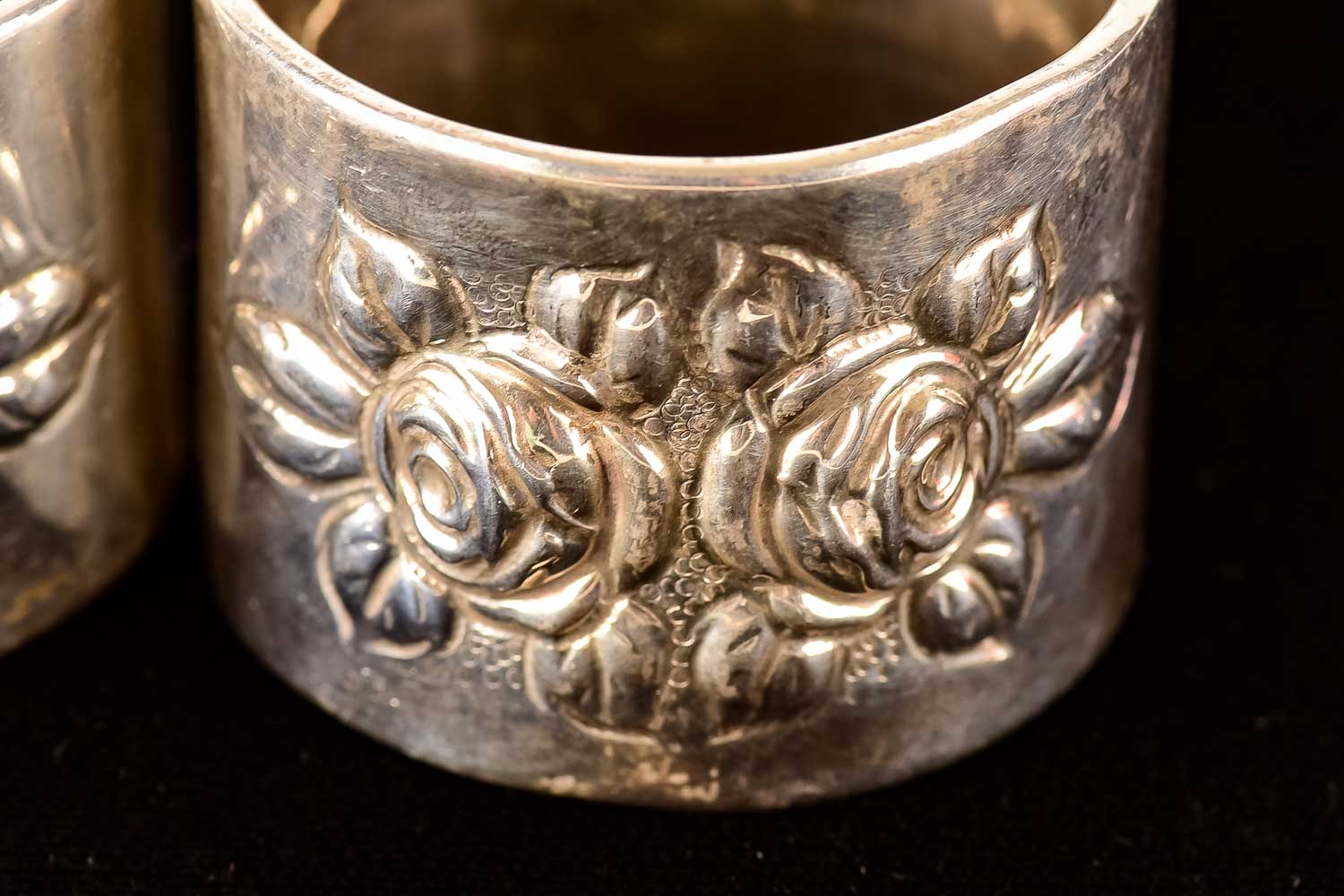 Pair of Vintage Silver-Tone Napkin Rings