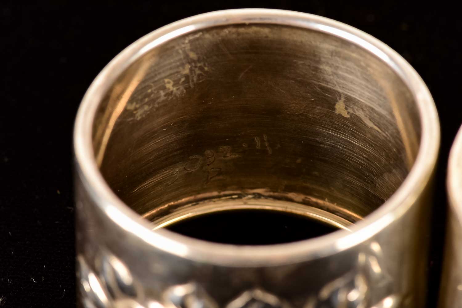 Pair of Vintage Silver-Tone Napkin Rings