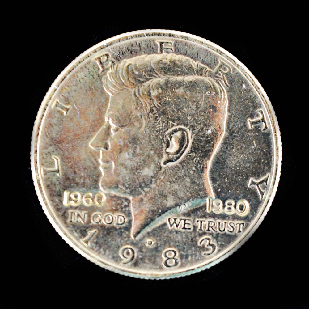 24K Gold Plated Kennedy Half Dollar