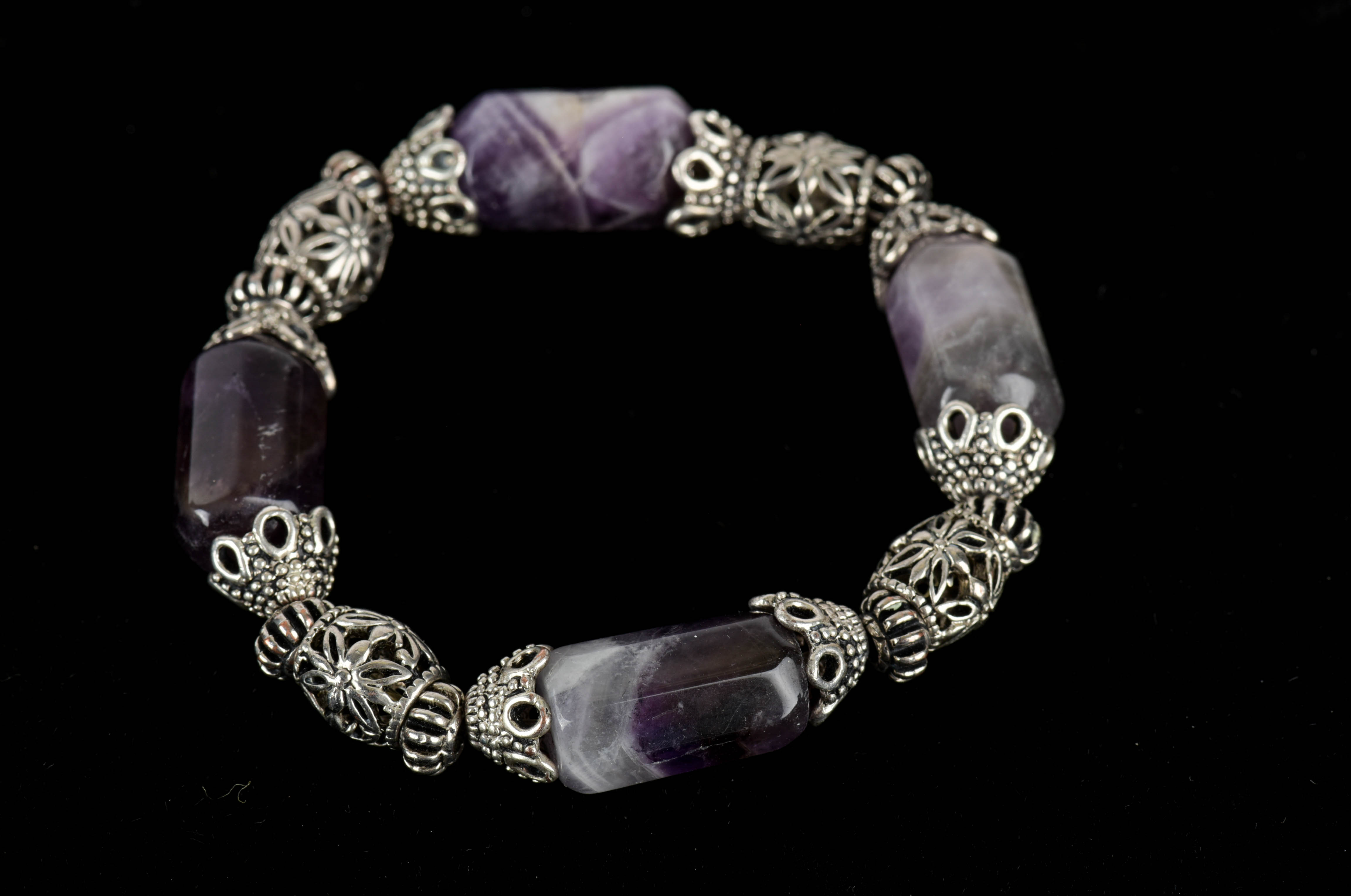 Five Stone and Silver Tone Bracelets