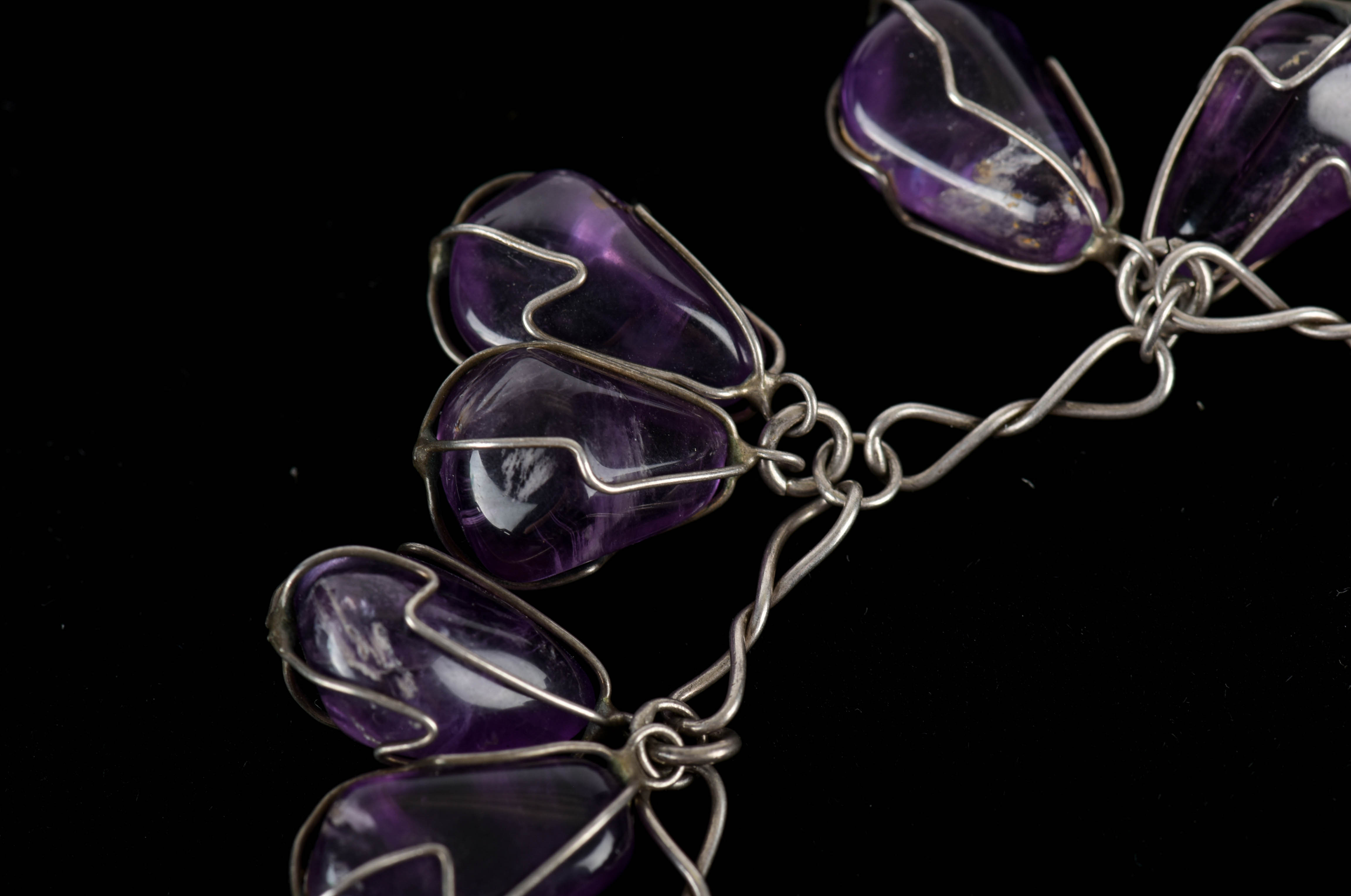 Sterling Silver Amethyst and Garnet Bracelets