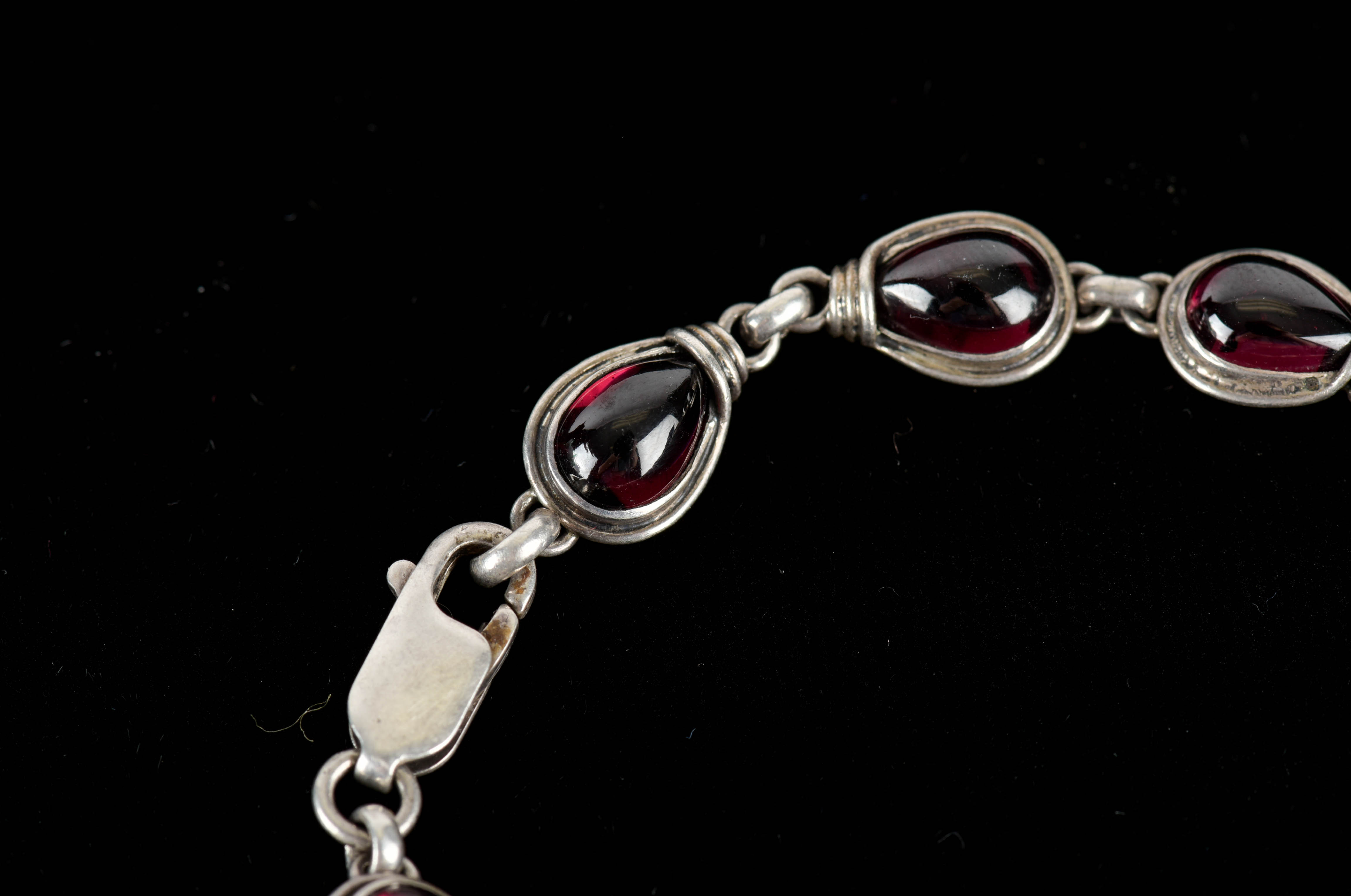 Sterling Silver Amethyst and Garnet Bracelets