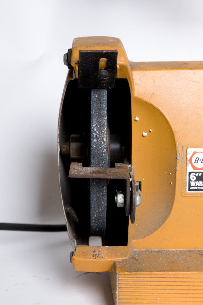 Vintage Black and Decker 6" Bench Grinder with Lamp