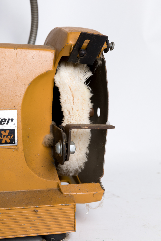 Vintage Black and Decker 6" Bench Grinder with Lamp