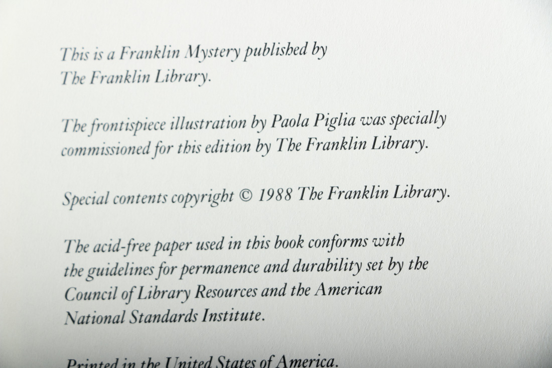 Collection of Franklin Library Mystery Books