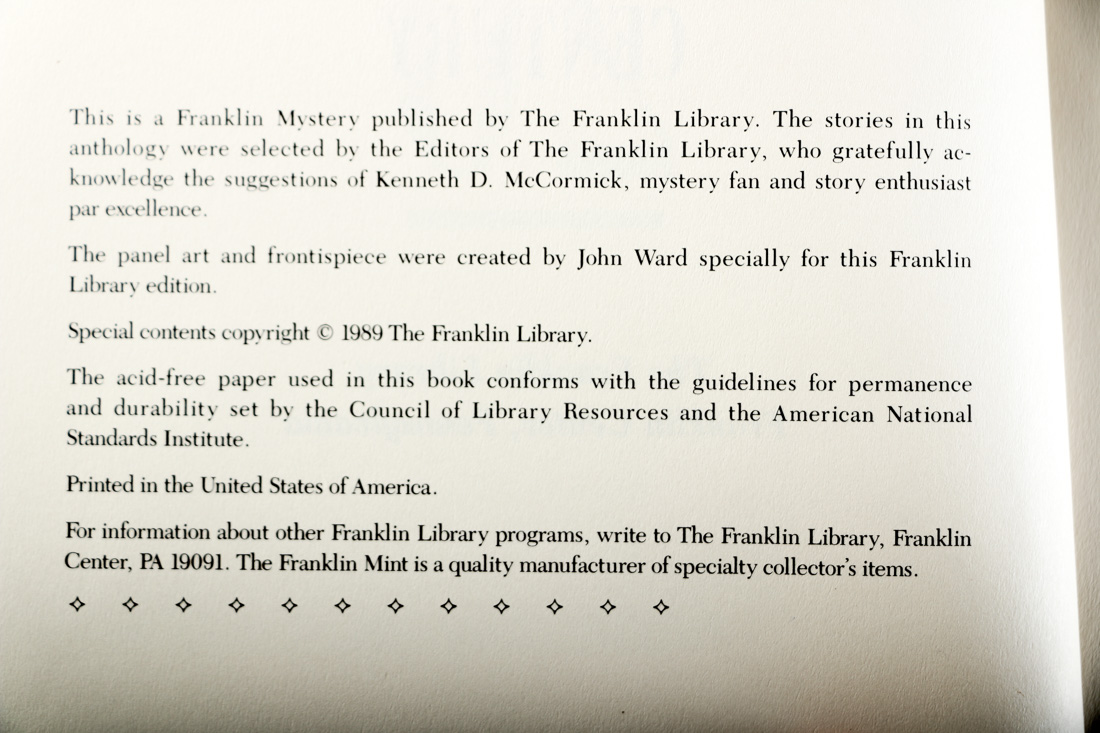 Collection of Franklin Library Mystery Books