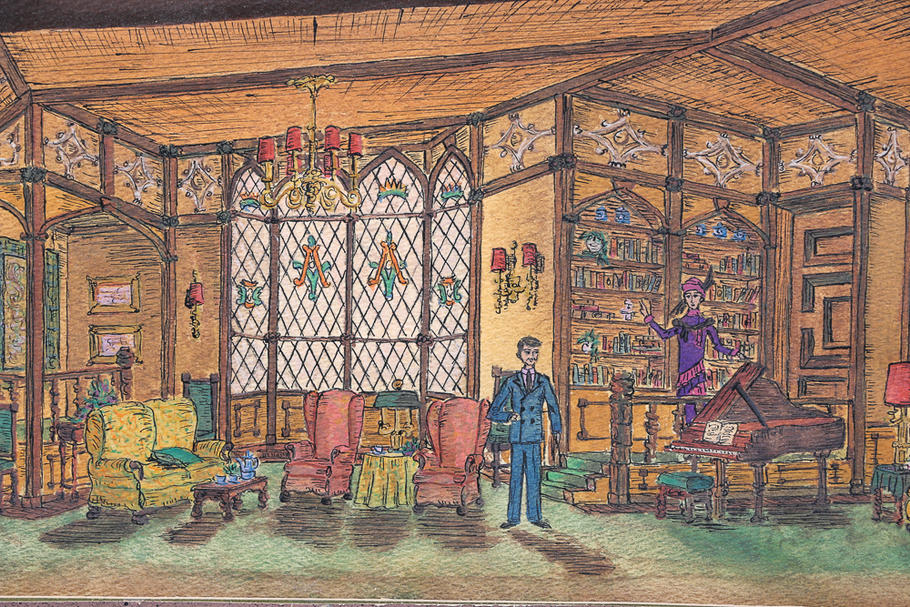 Collection of 1960s Hand-drawn Costume and Set Designs