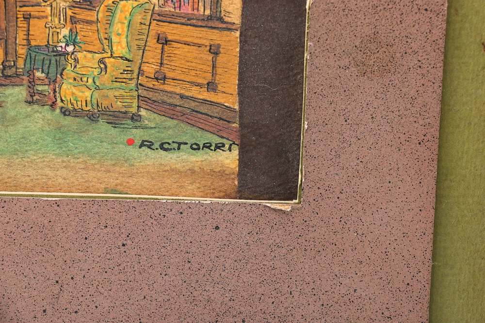 Collection of 1960s Hand-drawn Costume and Set Designs