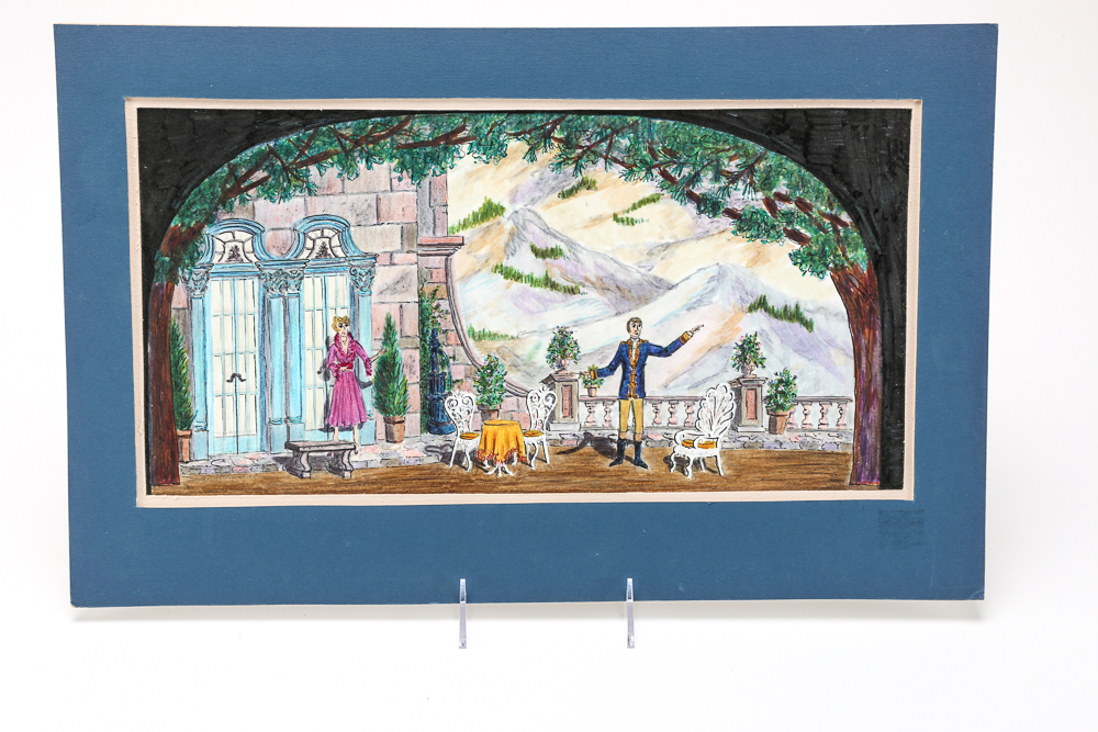 Collection of 1960s Hand-drawn Costume and Set Designs