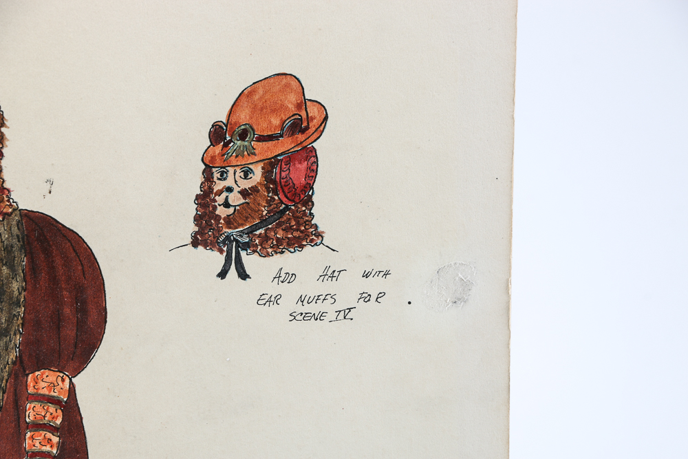 Collection of 1960s Hand-drawn Costume and Set Designs