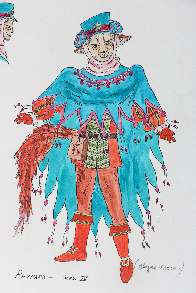 Collection of 1960s Hand-drawn Costume and Set Designs