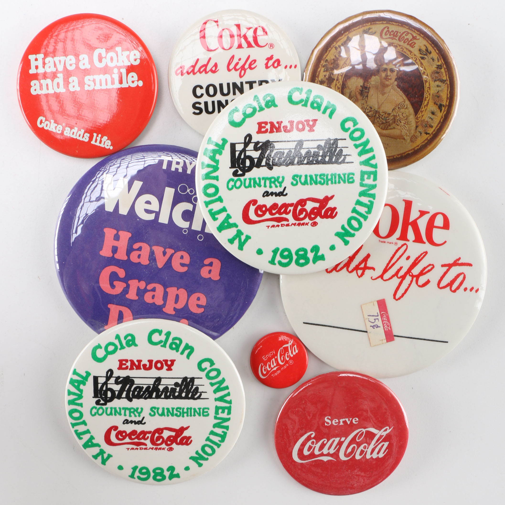 Collection of Coca-Cola Buttons