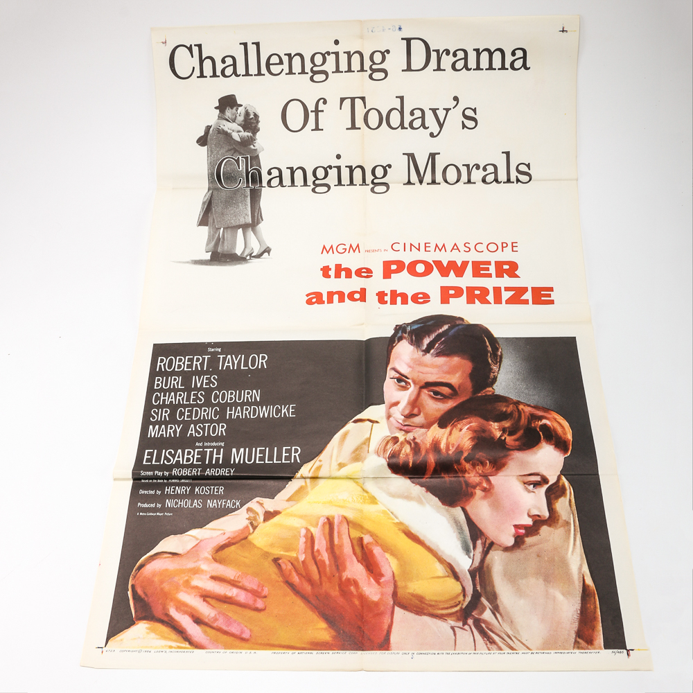 Original 1956 "The Power and the Prize" NSS Movie Poster