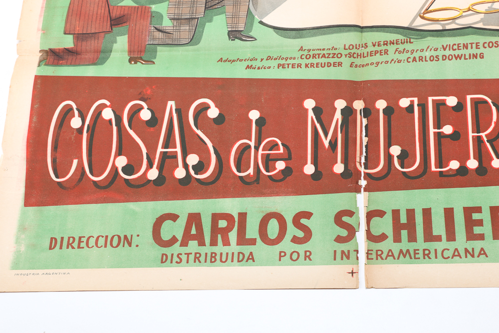 1951 Movie Poster "Cosas de Mujer"