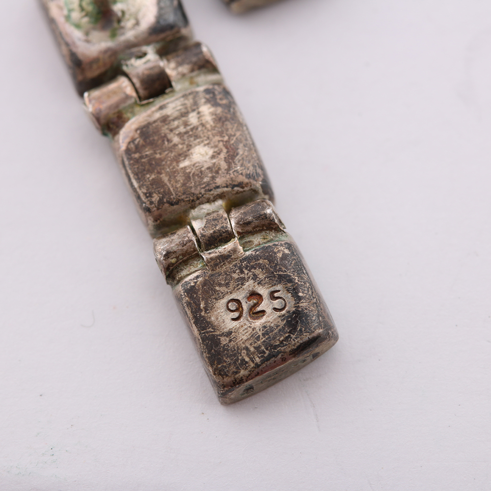 Sterling Silver and Malachite Parure