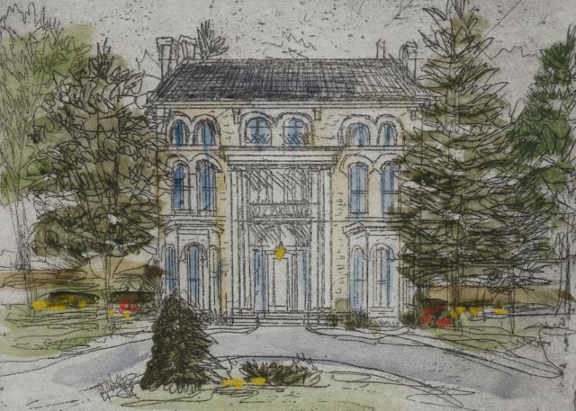 Four Joan Graybeard Menard Signed Etchings of Granville, Ohio