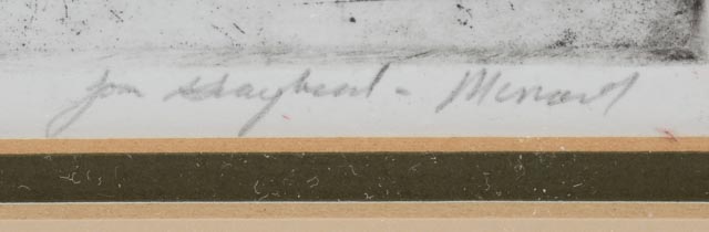 Four Joan Graybeard Menard Signed Etchings of Granville, Ohio