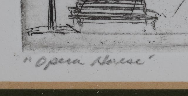 Four Joan Graybeard Menard Signed Etchings of Granville, Ohio