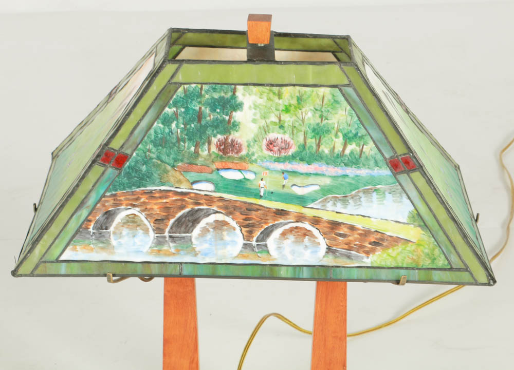 Stained Glass Golf Lamp