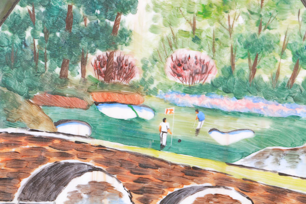 Stained Glass Golf Lamp