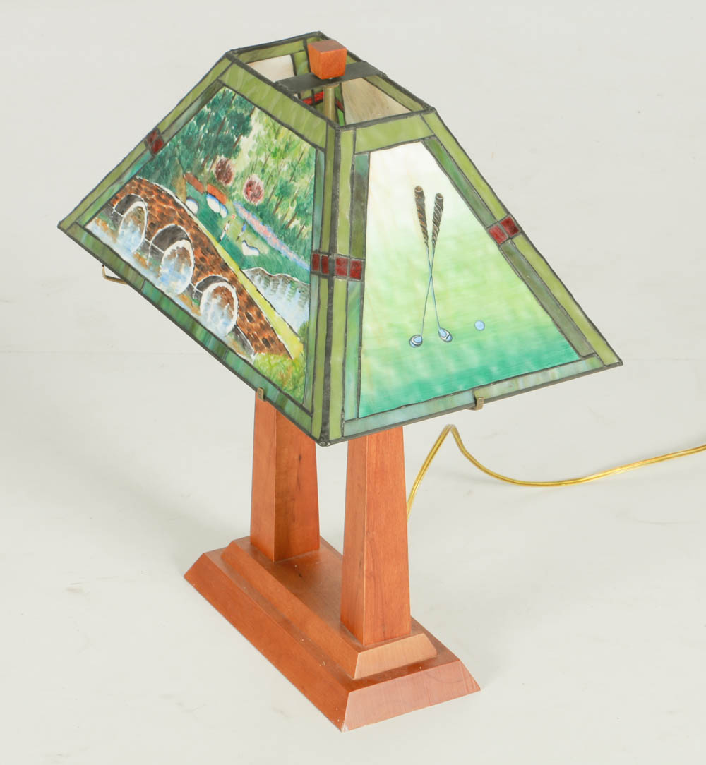 Stained Glass Golf Lamp