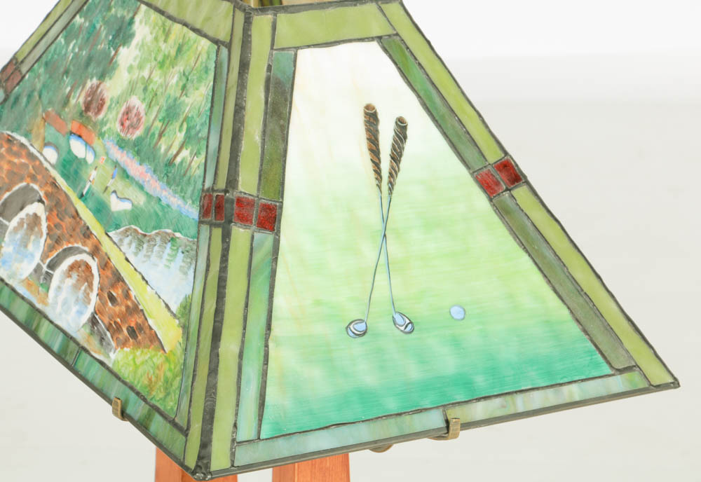 Stained Glass Golf Lamp