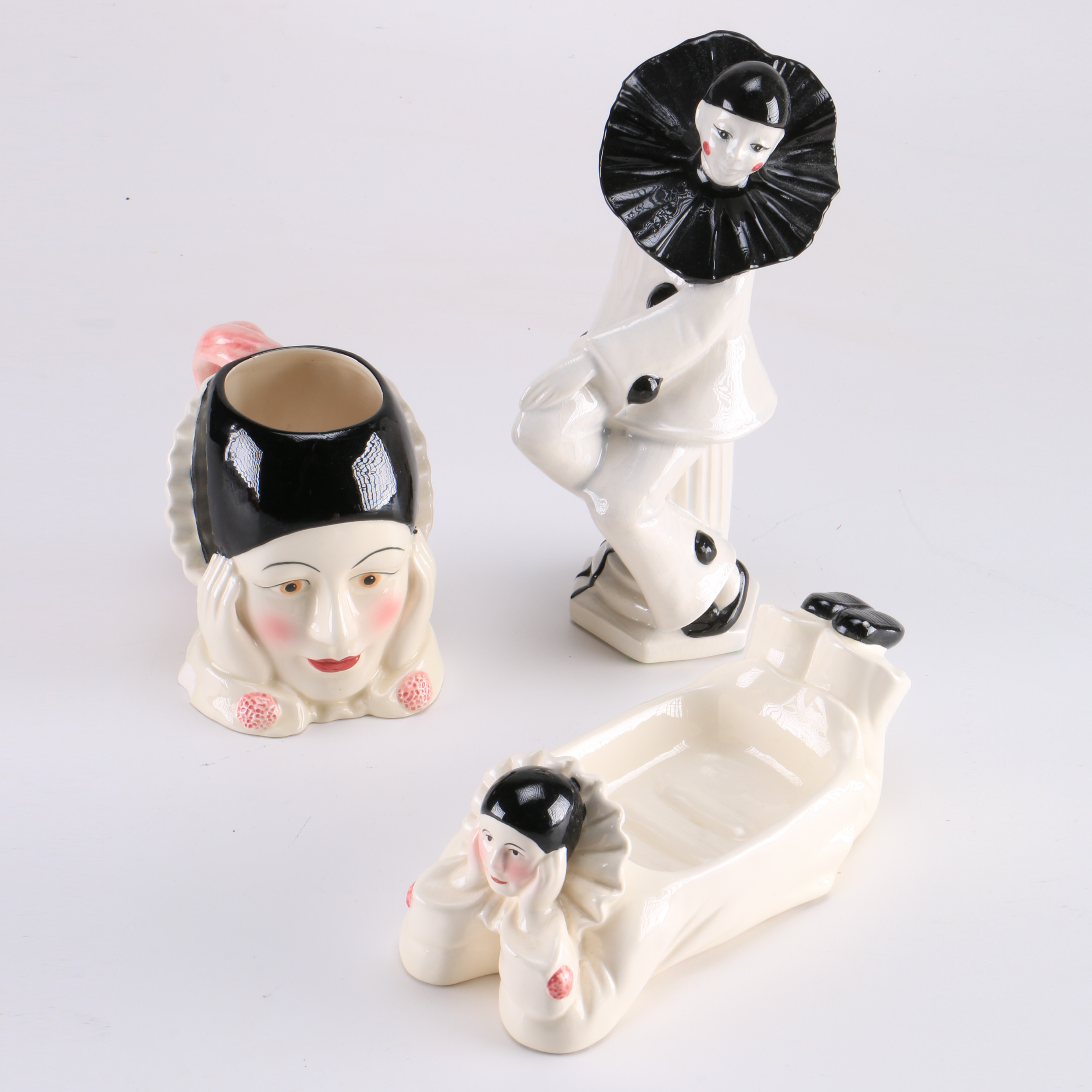 "Pierrot" Ceramic Clown Décor