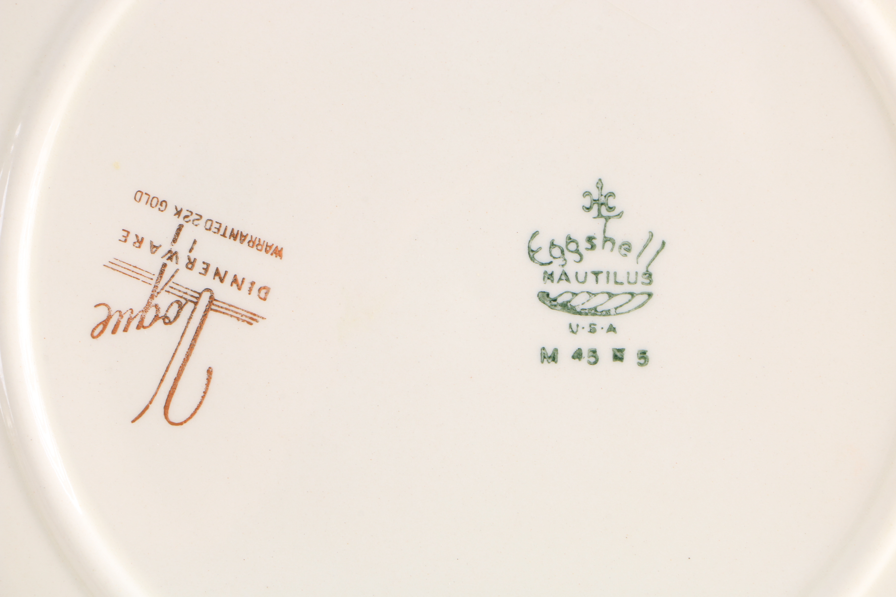 1945 Homer Laughlin "Eggshell Nautilus" China