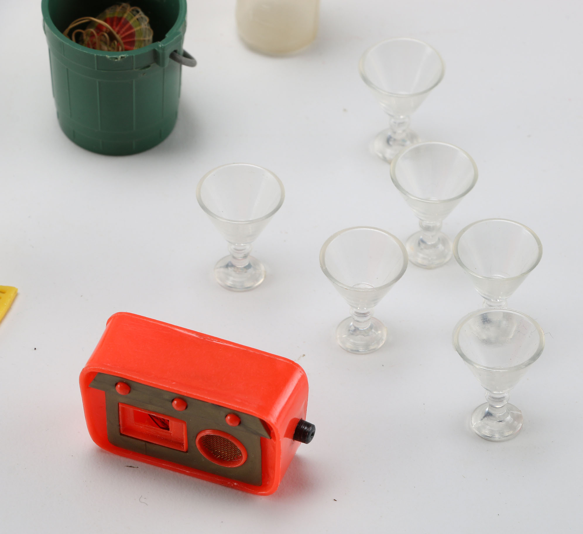 Assortment of Plastic Doll House Furniture