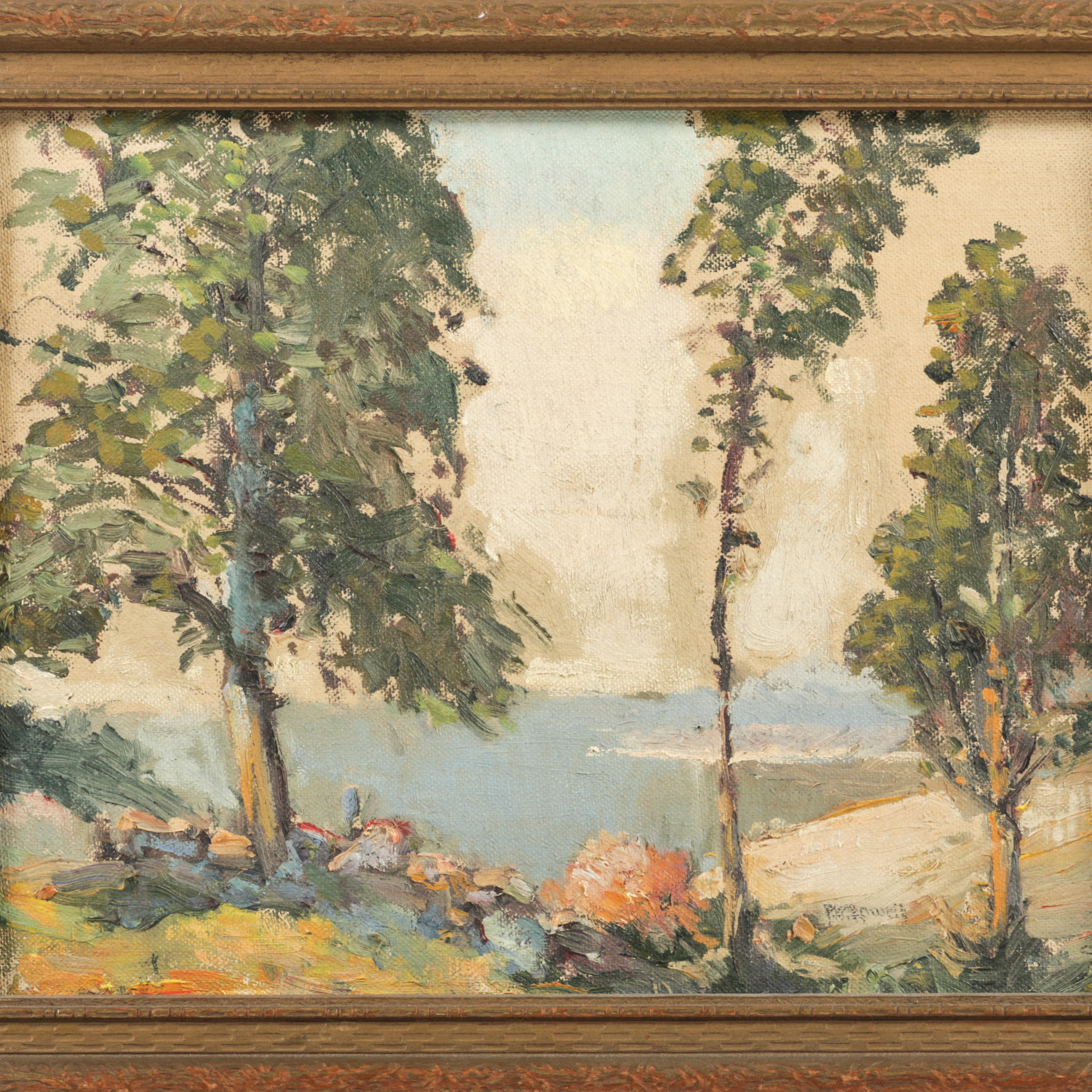 Paul Rowell Oil Painting on Canvas Board Landscape