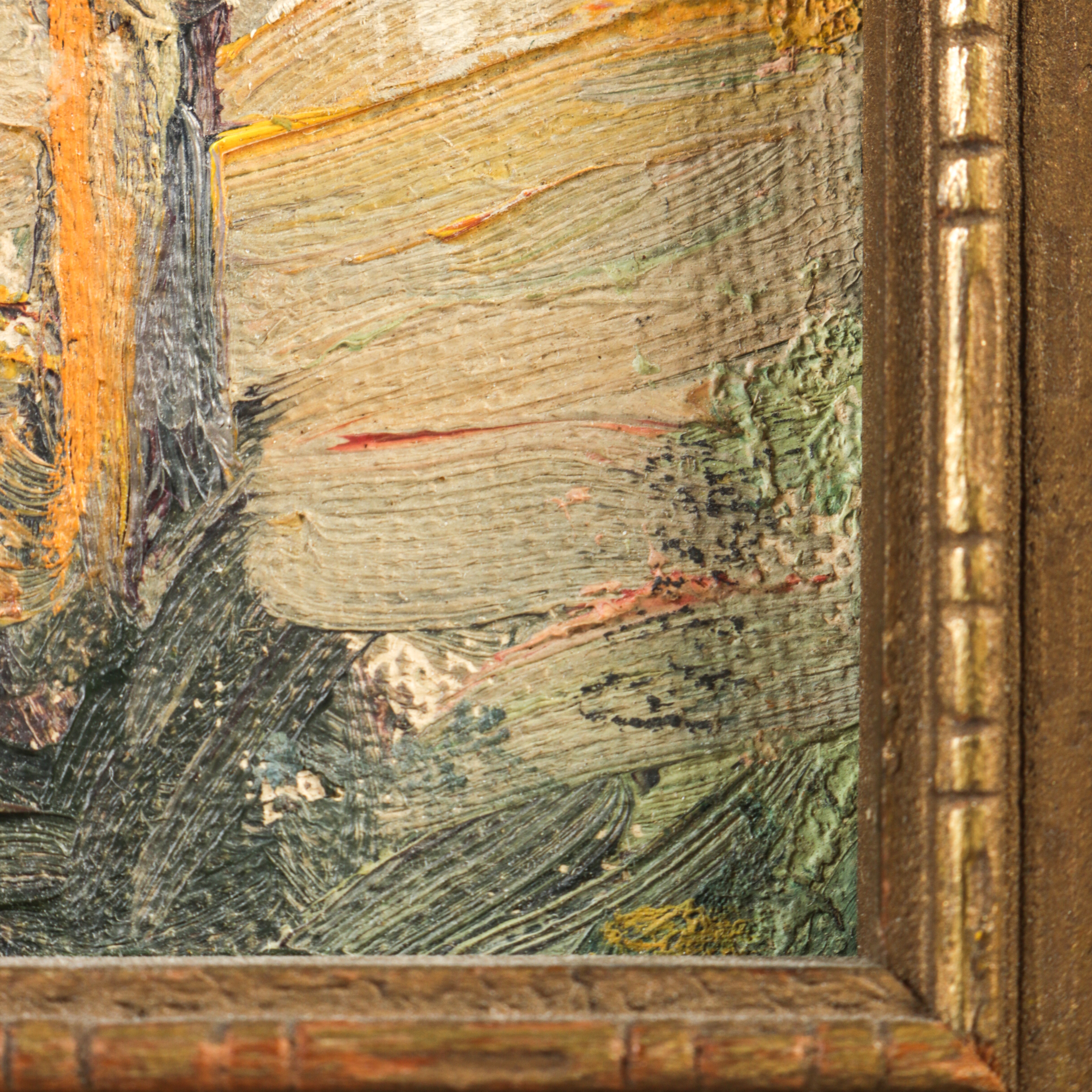 Paul Rowell Oil Painting on Canvas Board Landscape