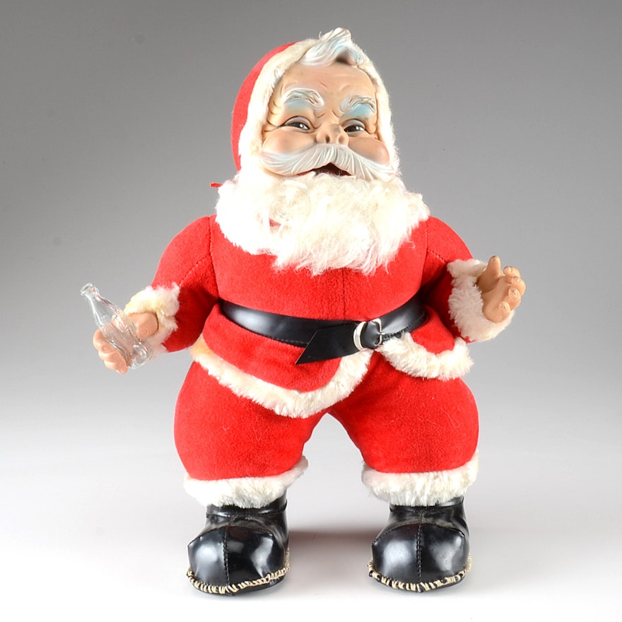 Vintage Santa Claus with Coca-Cola Doll