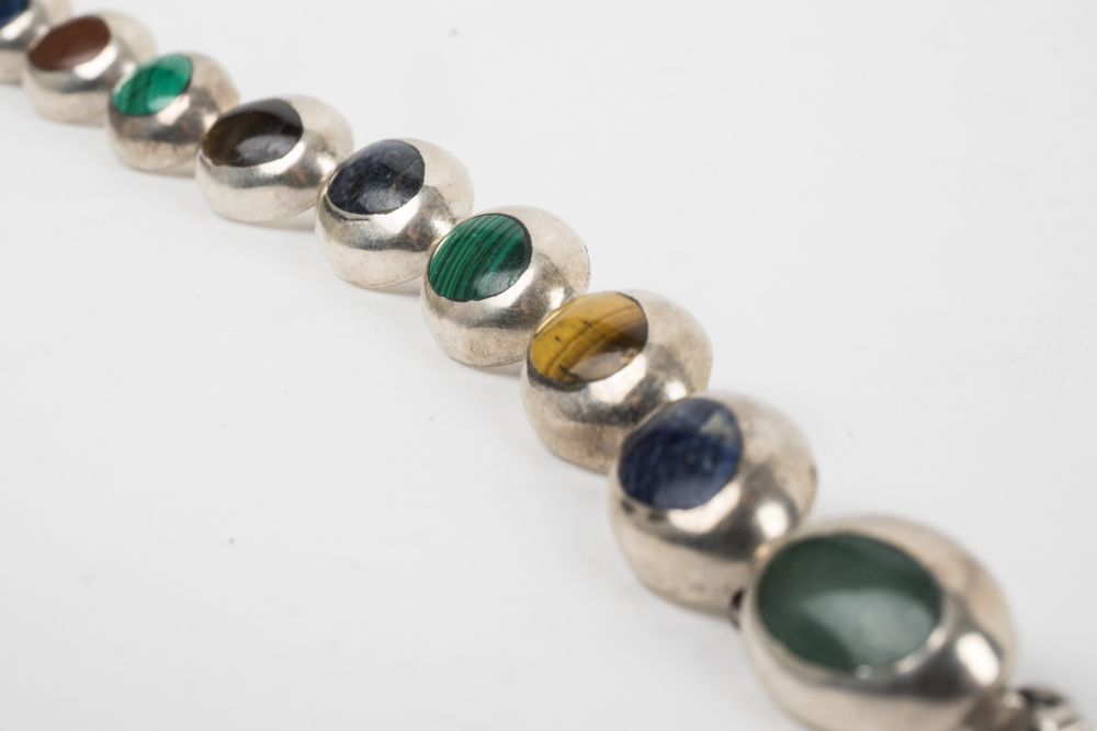 Sterling and Semi-Precious Stone Bracelet