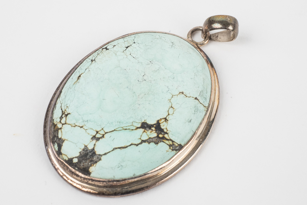 Sterling and Turquoise Bracelet and Pendant