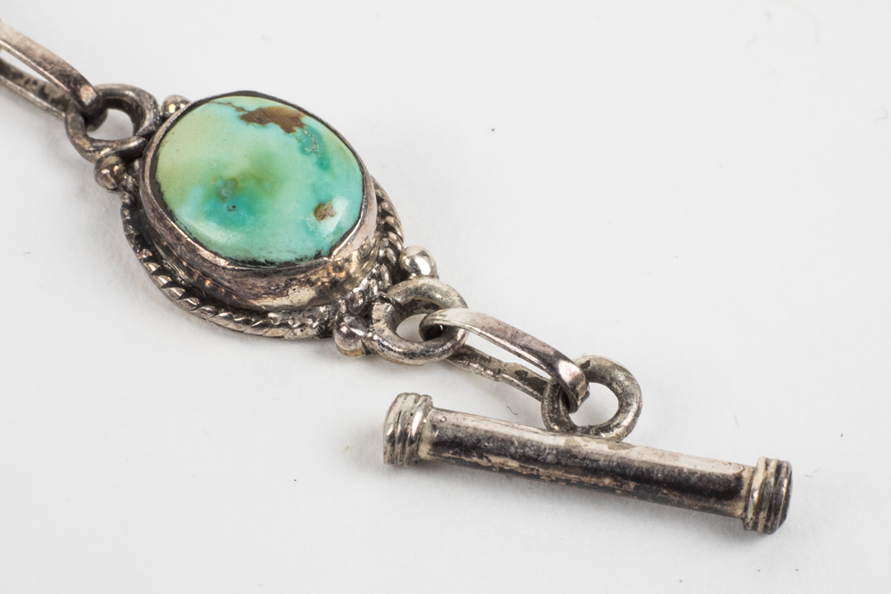 Sterling and Turquoise Bracelet and Pendant