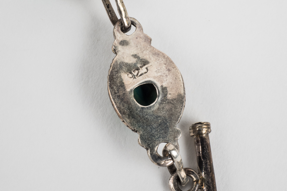 Sterling and Turquoise Bracelet and Pendant