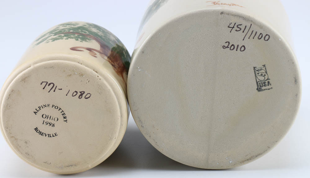 Alpine Pottery Roseville Pieces