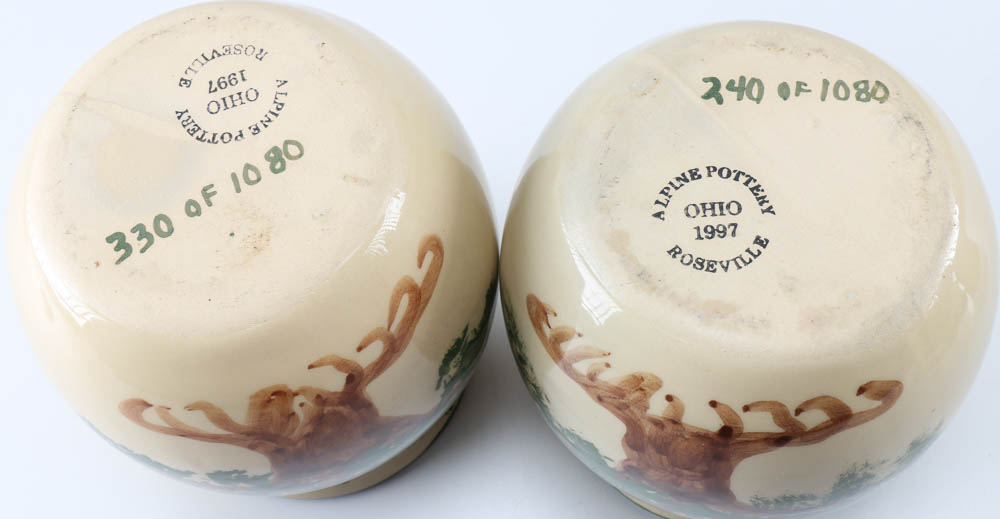 Alpine Pottery Roseville Pieces
