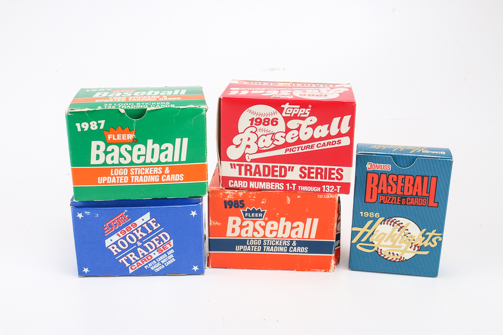 Collection of Baseball Cards Sets from the 1980s and 1990s