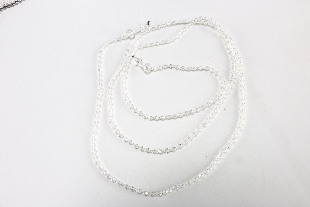 Black and Clear Beaded Costume Jewelry