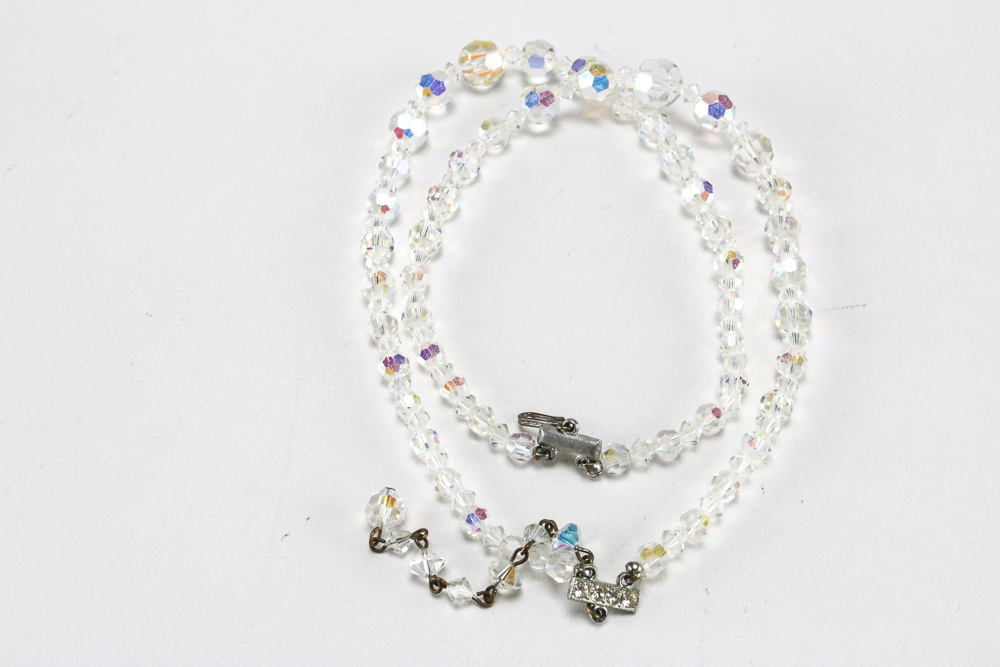 Black and Clear Beaded Costume Jewelry