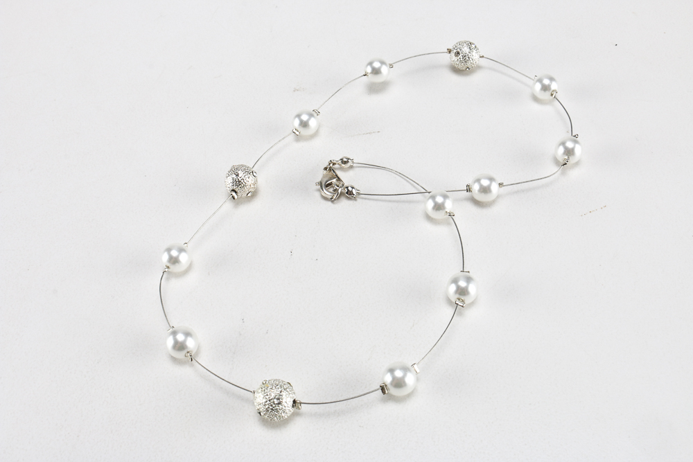 Black and Clear Beaded Costume Jewelry