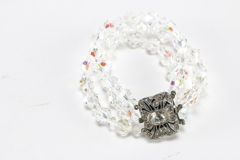 Black and Clear Beaded Costume Jewelry