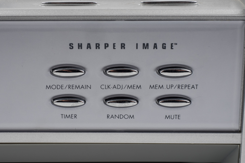 Sharper Image CD Player and Silver Tone Speakers