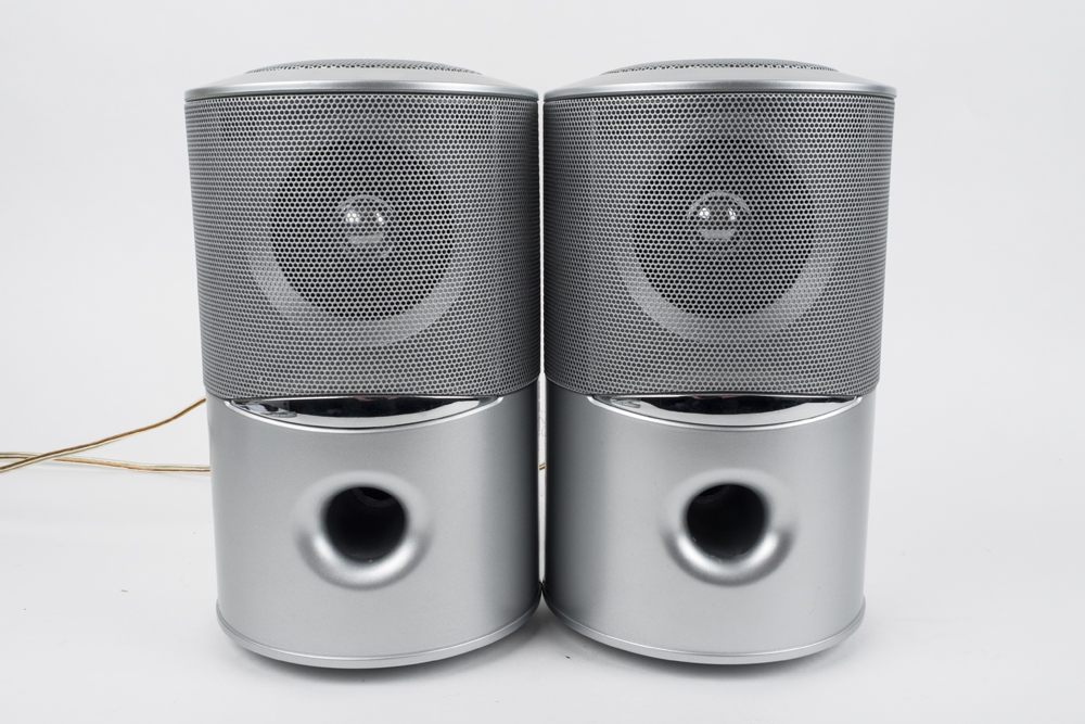 Sharper Image CD Player and Silver Tone Speakers