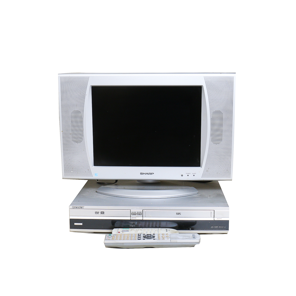 Sharp LCD Television With Sony VCR/DVD Recorder
