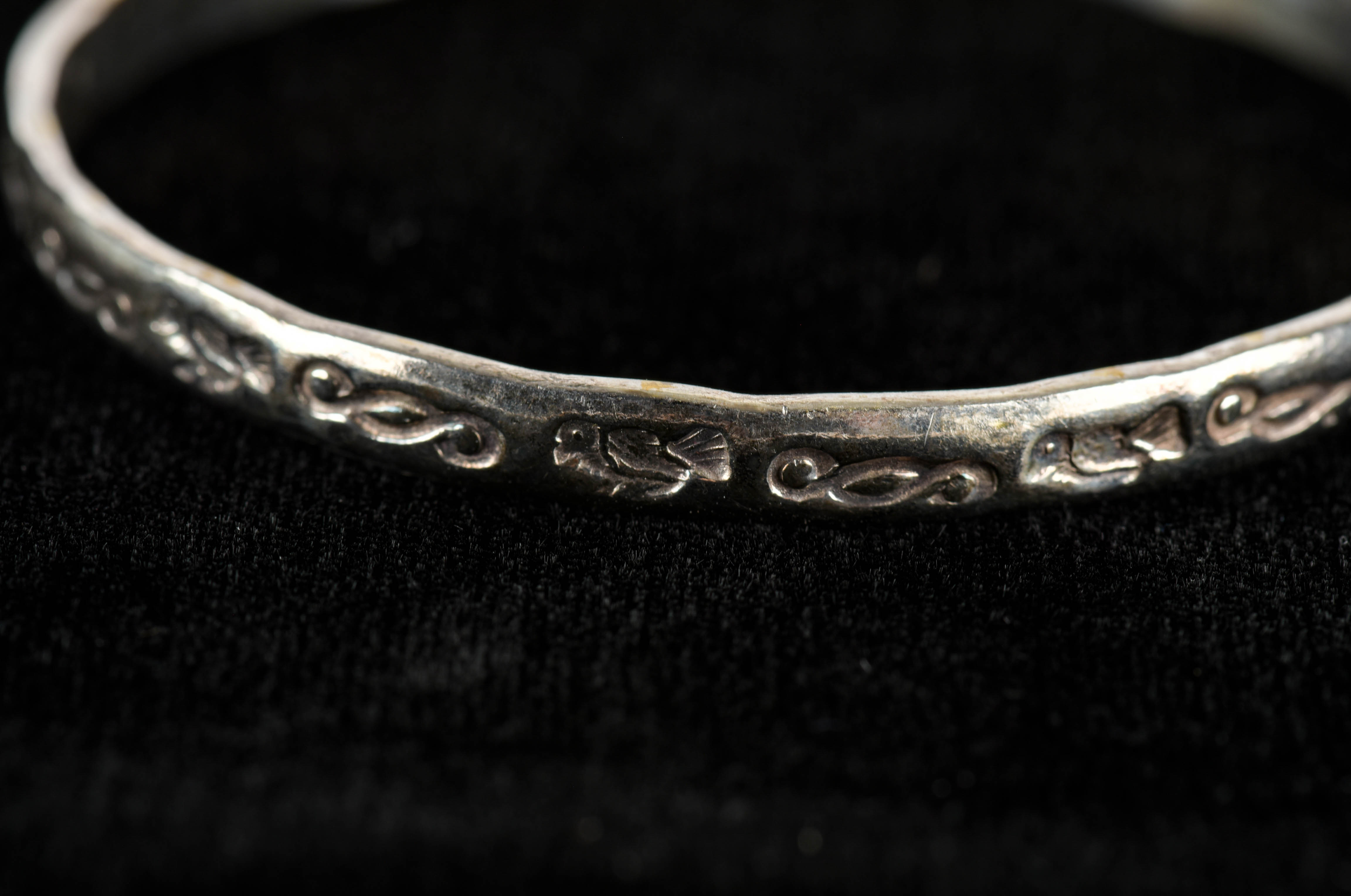 Five Sterling Silver Bangle Bracelets