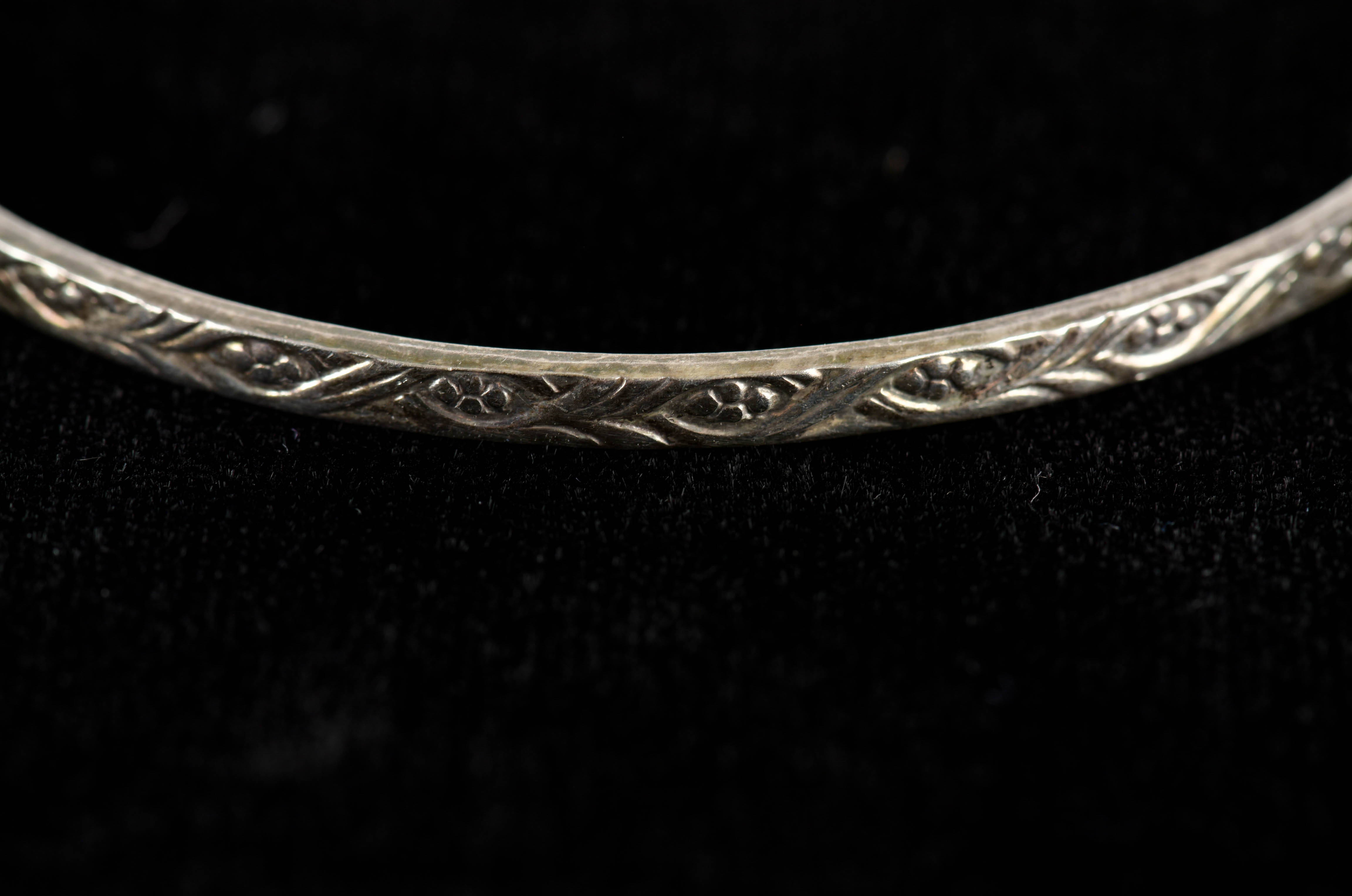 Five Sterling Silver Bangle Bracelets
